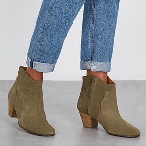 ISABEL MARANT Étoile The Dicker Suede Ankle Boots in Size 36